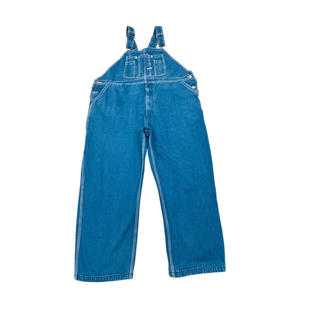 Big Smith Mens Denim Bib Overalls Mens Large Blue‎ Workwear Carpenter Dungarees